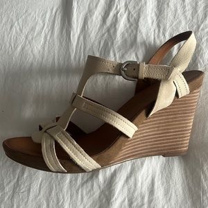 Franco Sarto cream wedges